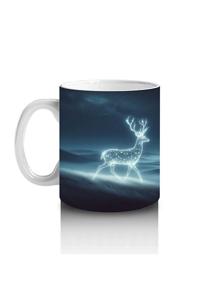 Luluyen Gothic Halloween Printed Mug with Ghost Ship Figure on Foggy Sea