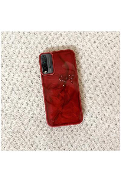 Zebana Xiaomi Redmi 9t Compatible Case Fionka Silicone Case Red