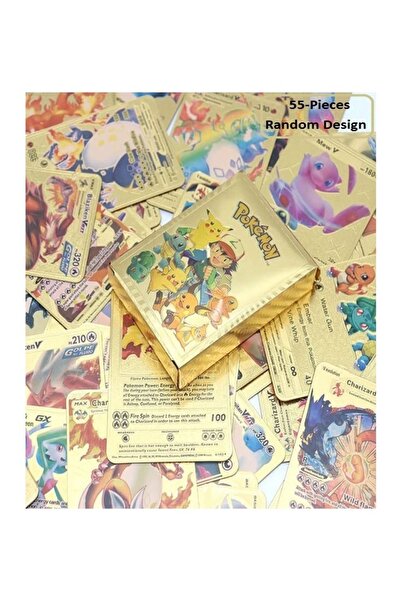 Raffine 55 Pieces Pokémon Golden Foil Set Card Game For Children