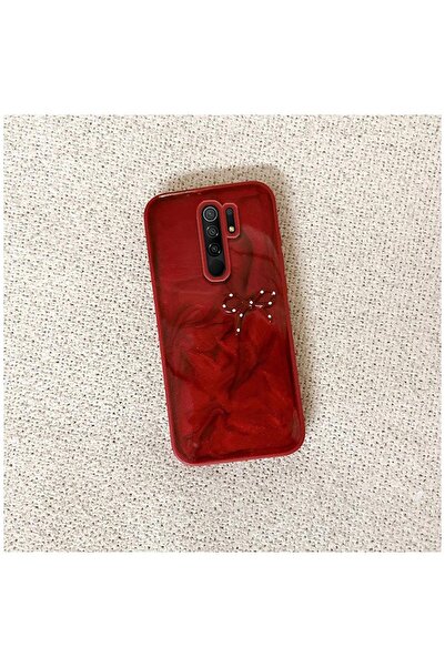 Zebana Xiaomi Redmi 9 Compatible Case Fionka Silicone Case Red