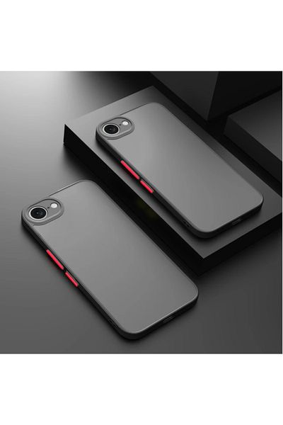 Fibaks Apple iPhone 16E Case Matte No Fingerprint Hard Silicone Cover with Camera Protection Colorful Keys