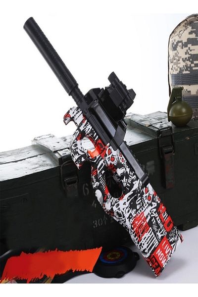 Raffine P90 Shape Graffiti Edition Assault Electric Automatic Hydrogel Balls Blaster Water Pallet Gun
