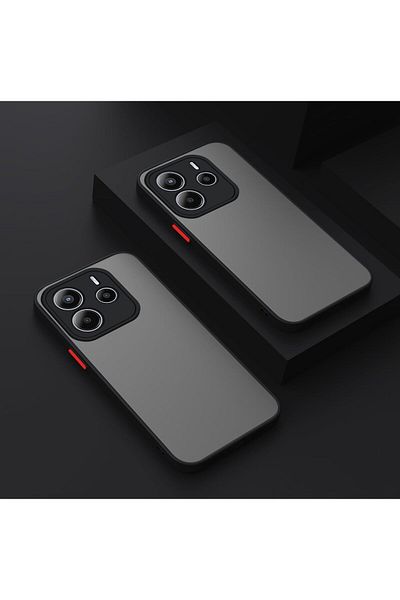 Fibaks Case for Xiaomi Redmi Note 14 4g Matte Not Fingerprints Hard Silicone Cover with Camera Protection Colorful Keys