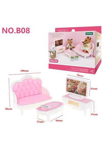 Choice6 B08 Miniature Furniture 1:12 Dollhouse Kitchen Livingroom Bedroom Set DIY Scene Doll Play Decoration
