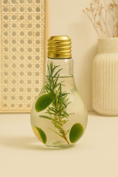 Anadolu Saray 200 ml Bulb Design Glass Cup Trend Juice Presentation and Dessert Cup |   Vase - 1 Piece