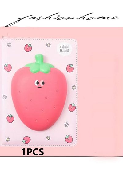 Raffine Cute Memory Sponge Strawberry Pattern Diary Notebook School Office Writing Drawing Notepad Perfect G