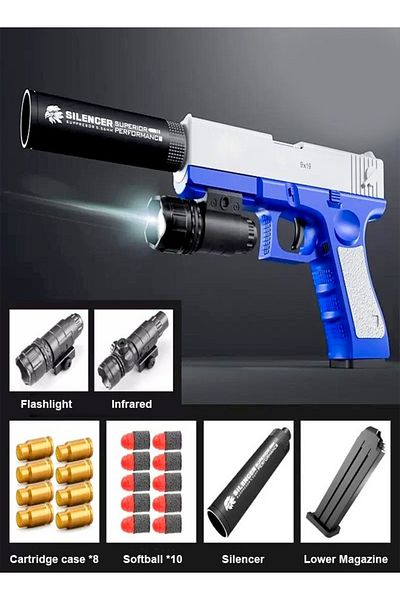Raffine Soft Bullet Toy Gun Shell Ejection Soft Bullet Toy Gun Foam Blaster Soft Bullet Play Toy Gun with So
