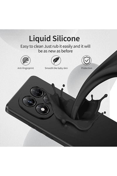Fibaks Case for Xiaomi Redmi Note 14 Pro Case Velvet Launch Soft Soft Liquid Silicone Camera Protection Cover