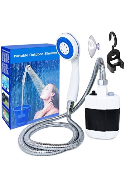 stuffix Φορητό ντους κάμπινγκ, φόρτιση USB, 2200mAh, σωλήνας 1,5 m, πολυλειτο...