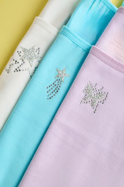 BONY SOCKS 5 Πακέτο Unicorn Stone Printed Girls Singlet - Πολύχρωμες Λεπτές Ιμάντες