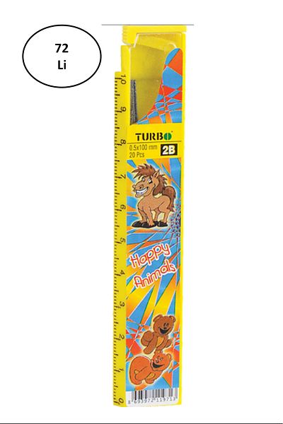 PRATİKOBA Fatih Turbo 2B New Ruled Graduated Min 0.5/60 mm Pen Tip 72 Pieces