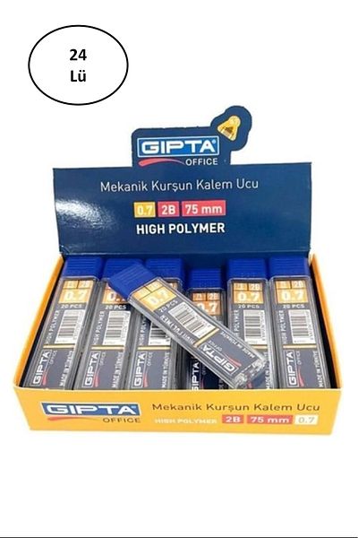 PRATİKOBA Gıpta 75Mm 2B 0.5Mm Pen Tip 20 Pieces Tube 24 Pieces