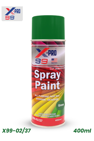 XPRO X-PRO 99 Green Spray Paint 400ml Fast Dry, Multi-Surface, Gloss Finish, UV Protection X99-02/37