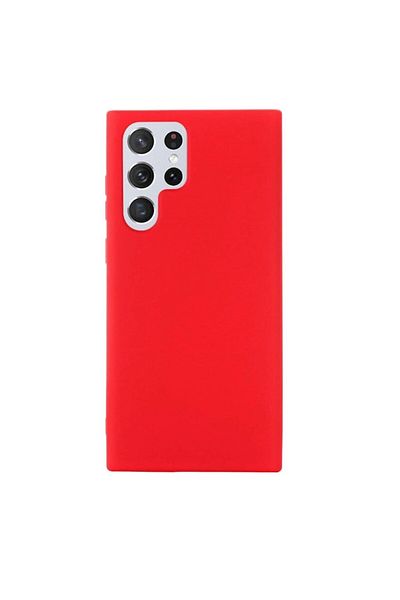 SOHO Semi-flexible protective case compatible with Samsung Galaxy S22 Ultra, bumper, Red