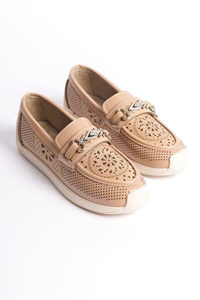 MCEM STORE Jet-Lily Laceless Orthopedic Comfortable Sole Flower Patterned Women's Ballerina Shoes Ckt - Ten