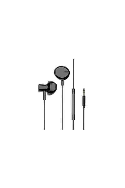 SOHO Casti cu microfon si volum control, In-Ear Stereo, Jack 3,5 mm, Universal, Negru