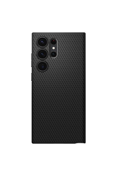 SOHO Carcasă din silicon cu design în dungi pentru Samsung Galaxy S23 Ultra - Neagră