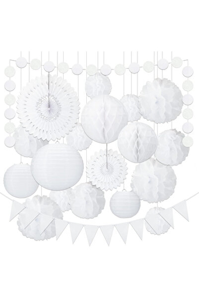 jijAcraft Set of 20 wedding decorations jijAcraft, paper, white