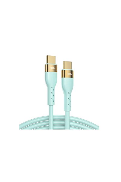 SOHO Fast charge and data transfer cable Type-C to Type-C, 100W, 2M, reinforced, Verde gold
