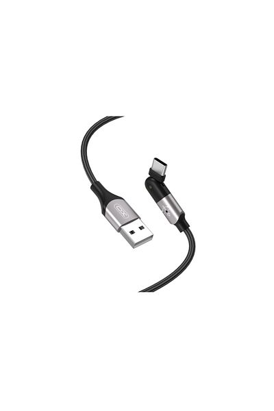 SOHO Cable with Type-C 180-degree rotating connector, USB to Type-C, 1.2 m, Black