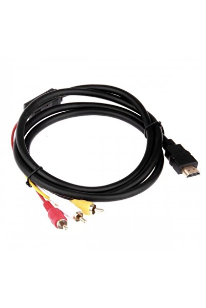 Bibilel Cablu HDMI la 3 RCA, Negru, 1,5 m