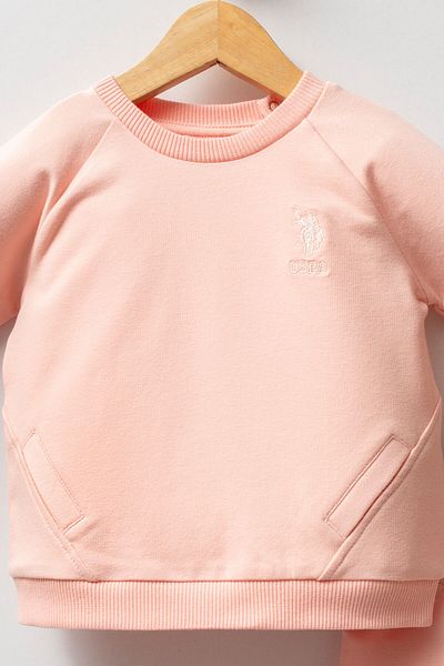 U.S. Polo Assn. U.S. Polo Assn Baby Girl Orange Baby Sets