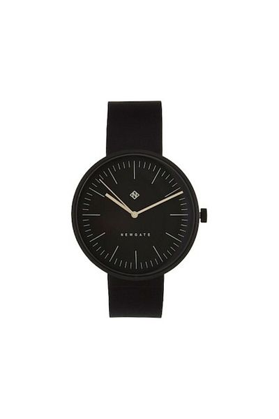 NEWGATE - Analog Watch with Leather Strap, Drumline, Black Dial, 40 mm
