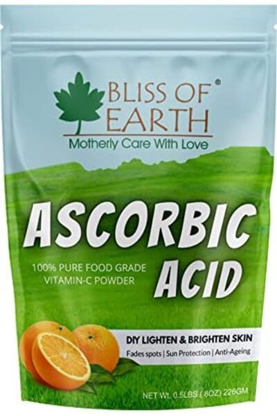 bliss of earth Ascorbic Acid Powder Pure Food Grade Vitamin-C Rich Powder 226 gm