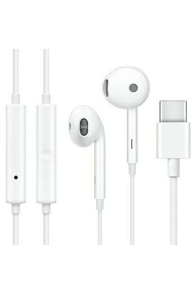 OPPO Audio Type-C Headphones with Microphone, (MH147), White (Bulk Packing)