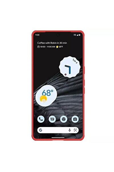 SOHO Case compatible with Google Pixel 7 Pro, Super Frosted Shield Pro Design, Red