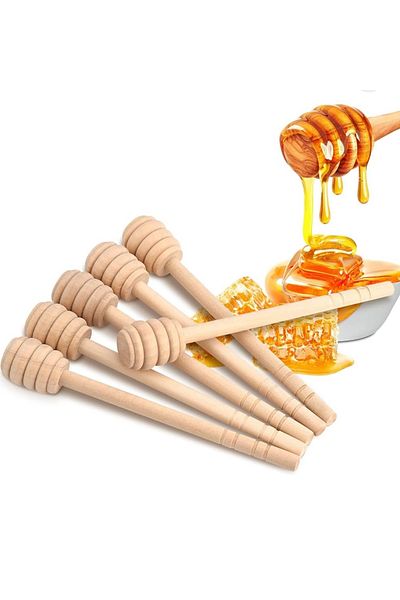 Generic Wooden honey spoon set