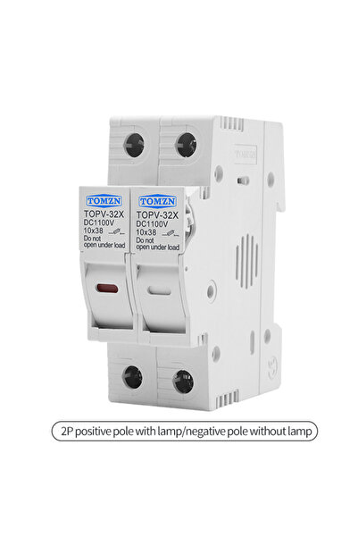 choice2 2P مع LED TOMZN 1P 2P 3P 4P 1100V 3-32A DC حامل فيوز 10*38 مم جهد عال...