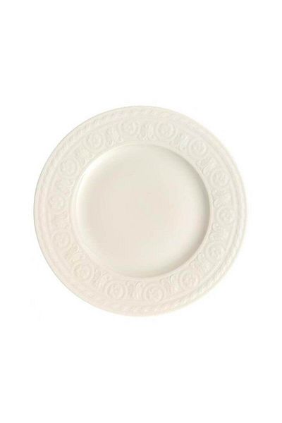 Villeroy & Boch Farfurie aperitiv Villeroy&Boch Cellini, portelan premium, 22 cm, alb/crem, model in relief