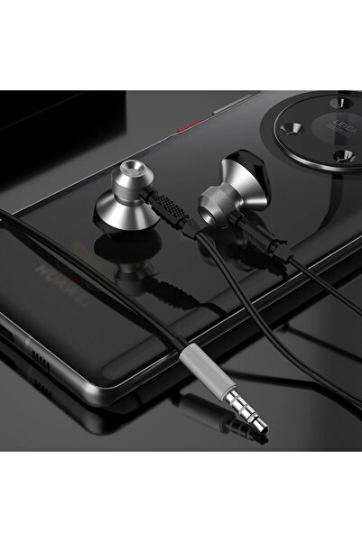 SOHO In-ear headphones with microphone and volume control, Metalic model, Grey