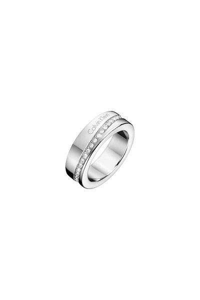 Calvin Klein Ring with crystal stones, Calvin Klein, stainless steel, 12 mm diameter