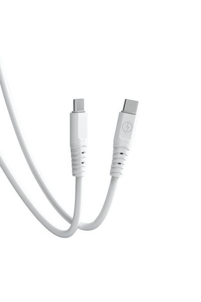 SOHO Cablu de încărcare rapidă și transfer de date, USB-C la USB-C, PD 100W, 6A, 1M, Alb