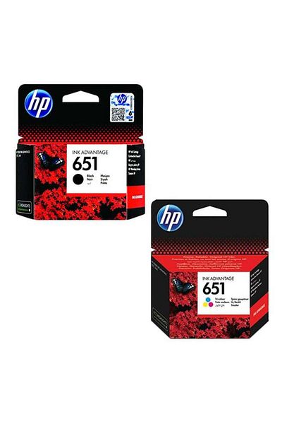 HP 2-Piece 651 Inkjet Cartridge Set Black/Tri-colour