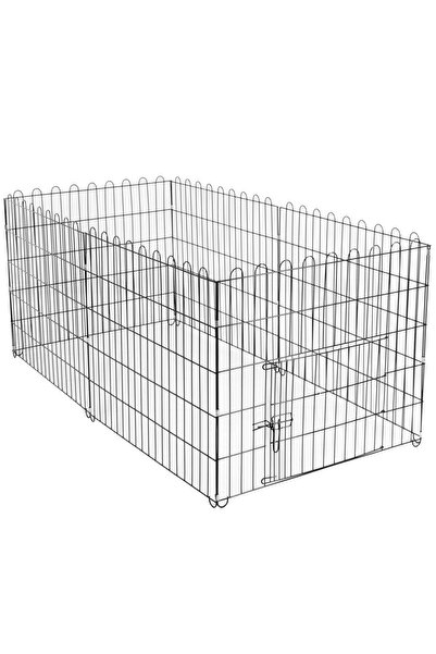 Optim Solution Țarc pentru animale de companie, fier, formă configurabilă, ușă de acces, 3XL (165x85x73 cm), negru