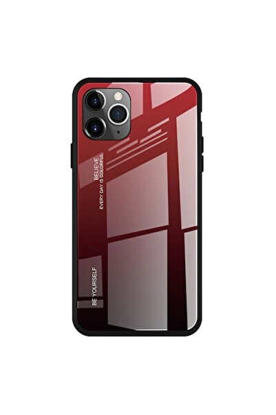 Bibilel Carcasă de protecție Gradient pentru iPhone 11 Pro, Roșu Negru