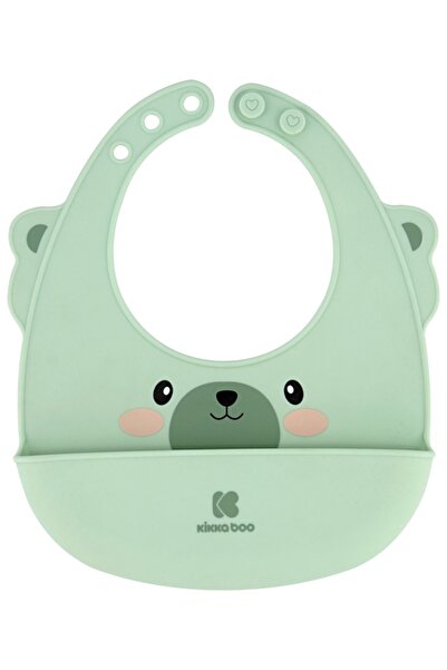 Kikka Boo Baveta pentru bebelusi KikkaBoo Mint din silicon,cu buzunar pentru ...