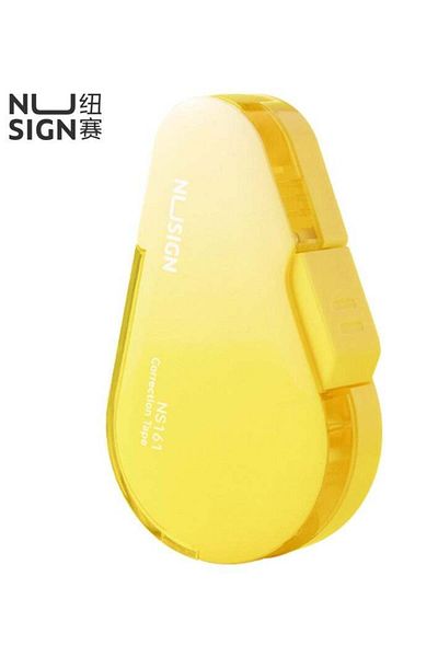 Deli NS161 High-Coverage Correction Tape 5mm×6m, Ink-Proof & Curved Surface, Gold