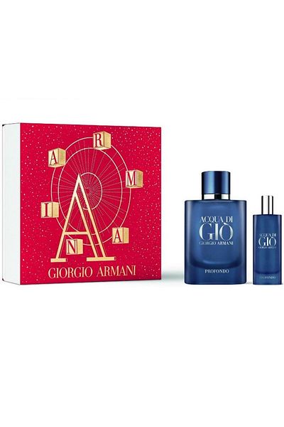 Giorgio Armani Acqua di Giò Profondo Eau de Parfum, Men's Gift Set - Eau De Parfum 75 ml + Eau De Parfum 15 ml