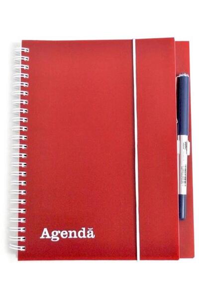 Arhi Design Agenda nedatata A5 spira cu roller, rosie