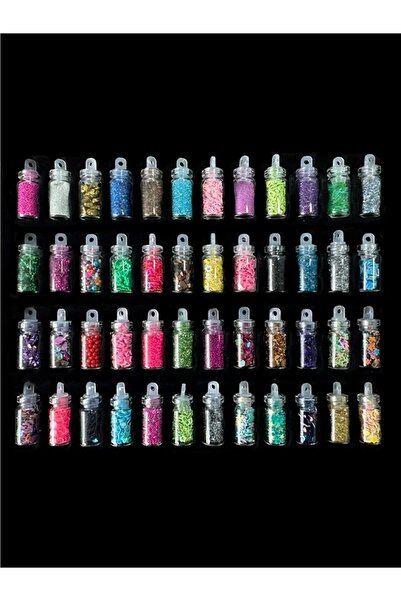 Uno Nail Nail Art 48 Adet Mega Sim Pul Boncuk Seti Tırnak Göz Kalıcı Oje Süsü