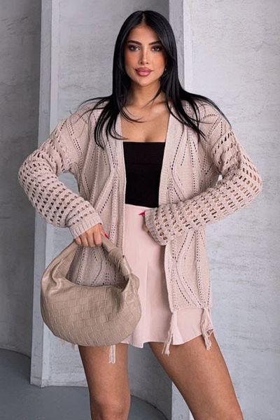 VAGGON Tasseled openwork cardigan