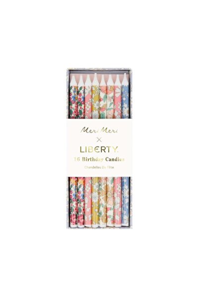 Meri Meri x Liberty - Çiçekli Mumlar - 16 Adet