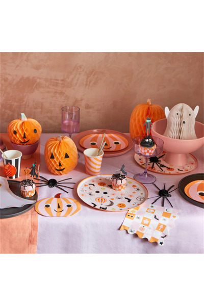 Meri Meri - Groovy Halloween Icon Dinner Plates - Halloween Character Plates (L) (Pack of 8)