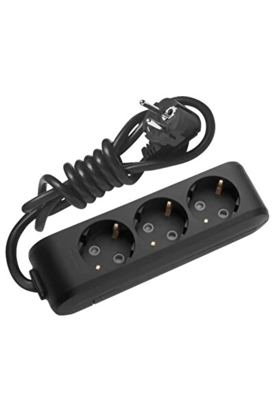 PANASONIC X-tendia 3 plug 2 meter extension cord, Black