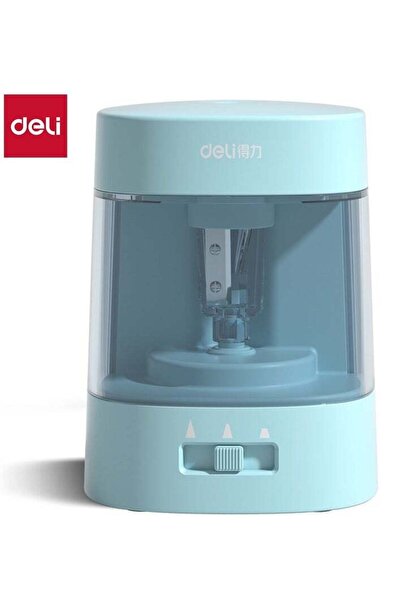 Deli مبراة كهربائية VA3 تعمل بمنفذ USB/بطارية مع قاطع تنجستن، سعة 100 قلم رصاص، نشارة بصرية B