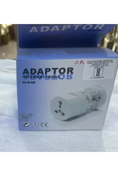K KATHODE Universal Plug Adapter, Compatible with Eu/Uk/Su/Jp/Ch/Aus/Th, White